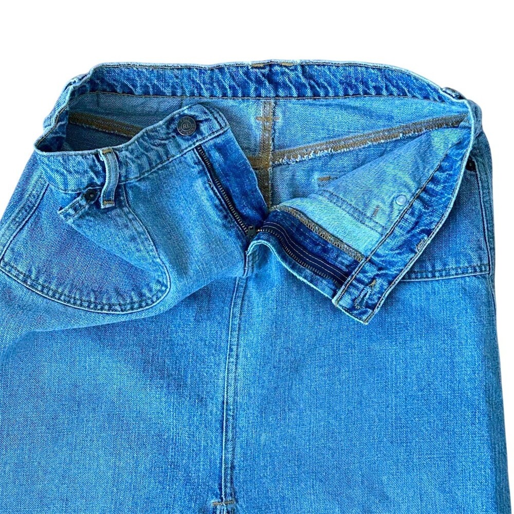 Polo Jeans Co. Ralph Lauren Skirt Womens Size 6 Blue Denim Maxi Front Slit - Picture 6 of 8